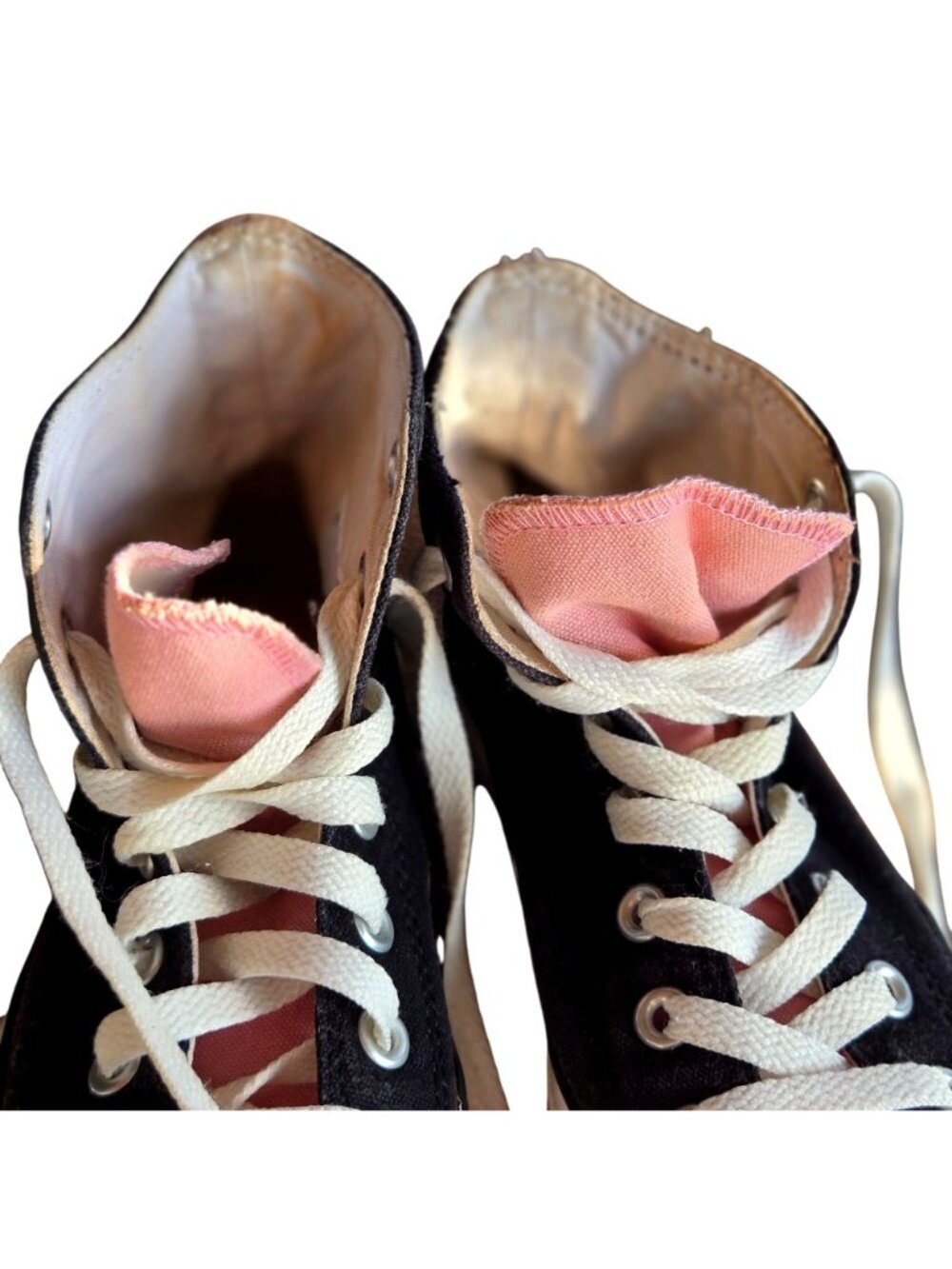 Converse Chuck Taylor All Star Black Pink High Top Sneakers Size 6 - Picture 5 of 11